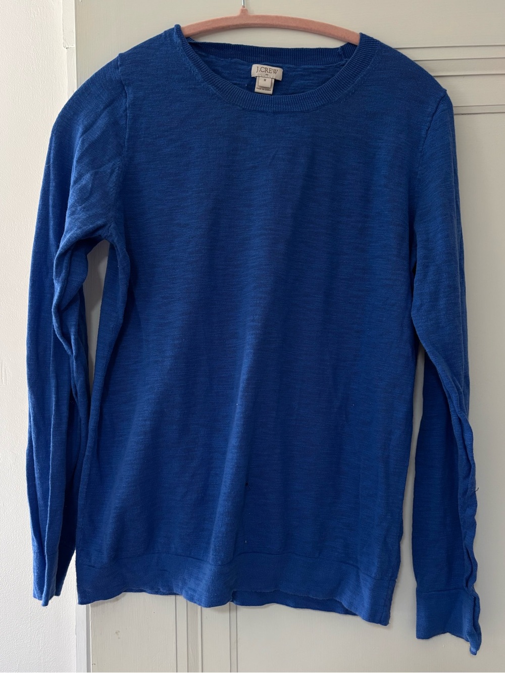 J. Crew Women's Cobalt Blue Long-Sleeve Crewneck Sweater